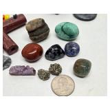 Nice Lot of Assorted Polished Gemstones Jewelry Crystals etc
