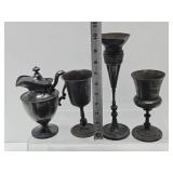 Group of Ornate Antique Silverplated Serving Pieces