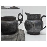 Group of Ornate Antique Silverplated Serving Pieces