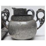 Group of Ornate Antique Silverplated Serving Pieces