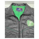 Nice Condition Retro Vintage NORTH DAKOTA Fighting Sioux Leather Jacket - Size L