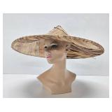 Vintage Oriental Bamboo Hat