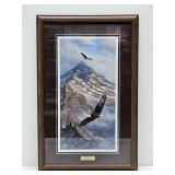 Framed Signed Numbered RICK KELLEY Eagle Print - "On Freedom