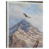Framed Signed Numbered RICK KELLEY Eagle Print - "On Freedom