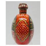 Large Handpainted Vintage Indian Water or Oil Jug