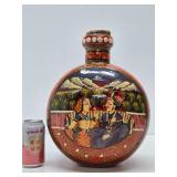 Large Handpainted Vintage Indian Water or Oil Jug