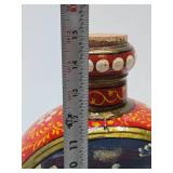 Large Handpainted Vintage Indian Water or Oil Jug