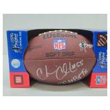 New in Box NFL Football signed by Vikings Players Matt Birk & Chris Claiborne