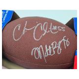 New in Box NFL Football signed by Vikings Players Matt Birk & Chris Claiborne