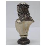Vintage Silver Plated Cast Metal Bust of Christ