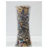 Large Vase Full of Assorted Costume Jewelry #1