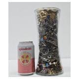 Large Vase Full of Assorted Costume Jewelry #1