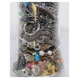 Large Vase Full of Assorted Costume Jewelry #1