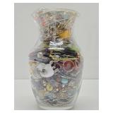 Large Vase Full of Assorted Costume Jewelry #2