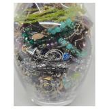 Large Vase Full of Assorted Costume Jewelry #2