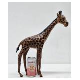 Large Vintage 17" Leather Giraffe