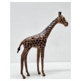 Large Vintage 17" Leather Giraffe