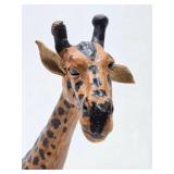 Large Vintage 17" Leather Giraffe