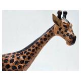 Large Vintage 17" Leather Giraffe
