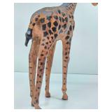 Large Vintage 17" Leather Giraffe