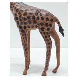 Large Vintage 17" Leather Giraffe