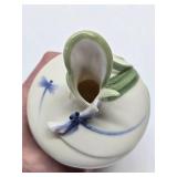 Very Nice Signed FRANZ Fine Porcelain Dragonfly Vase