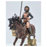 Myths & Legends Sculpture - Lady Warrior on Horse