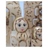 2 Sets of Handpainted Russian Matryoshka Nesting Dolls