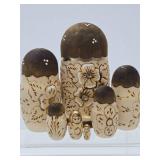 2 Sets of Handpainted Russian Matryoshka Nesting Dolls