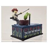 Vintage Style Cast Iron Fishing Bank - the One That Got Away