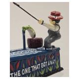 Vintage Style Cast Iron Fishing Bank - the One That Got Away