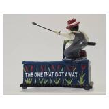 Vintage Style Cast Iron Fishing Bank - the One That Got Away