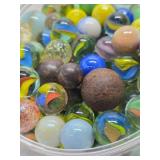 Large Jar Full of Assorted Vintage etc MArbles