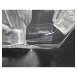 Signed Mats Jonasson Crystal Sculpture w/Owl - Made in Sweden