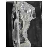Signed Mats Jonasson Crystal Sculpture w/Owl - Made in Sweden