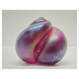 Signed Iridescent Art Glass "Snail" Sculpture - Signed R. Mynatt