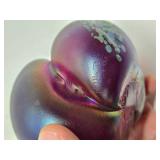 Signed Iridescent Art Glass "Snail" Sculpture - Signed R. Mynatt