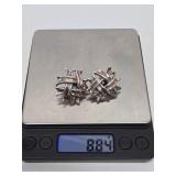 Sterling Silver Modernist Earrings - Made in Israel