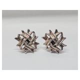 Sterling Silver Modernist Earrings - Made in Israel