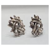 Sterling Silver Modernist Earrings - Made in Israel