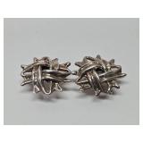 Sterling Silver Modernist Earrings - Made in Israel