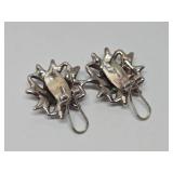 Sterling Silver Modernist Earrings - Made in Israel