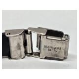 Matching Stainless Steel & 14K Gold Bracelet & Ring Set