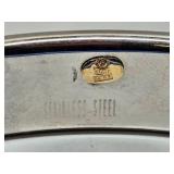 Matching Stainless Steel & 14K Gold Bracelet & Ring Set