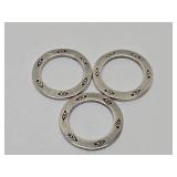 3 Signed SILPADA Sterling Silver Open Circle Pendants