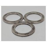 3 Signed SILPADA Sterling Silver Open Circle Pendants