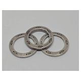 3 Signed SILPADA Sterling Silver Open Circle Pendants