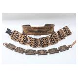 Group of 3 Vintage Copper Bracelets