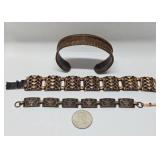 Group of 3 Vintage Copper Bracelets
