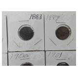 Lot of 13 Different US Indian Head Pennies #1 from 1882-1907